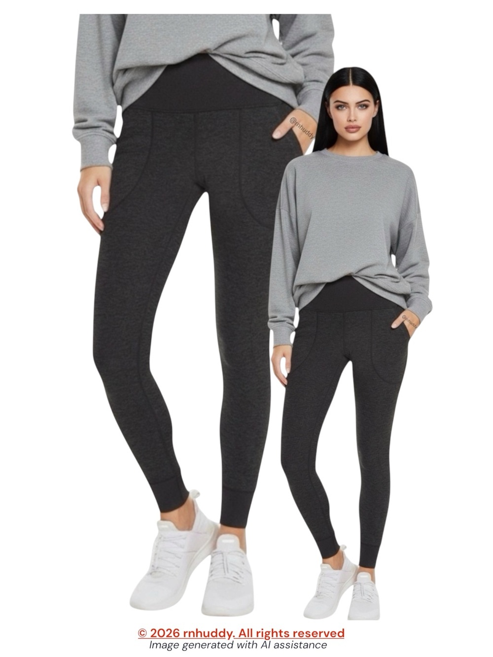 Zella L charcoal restore soft pocket leggings